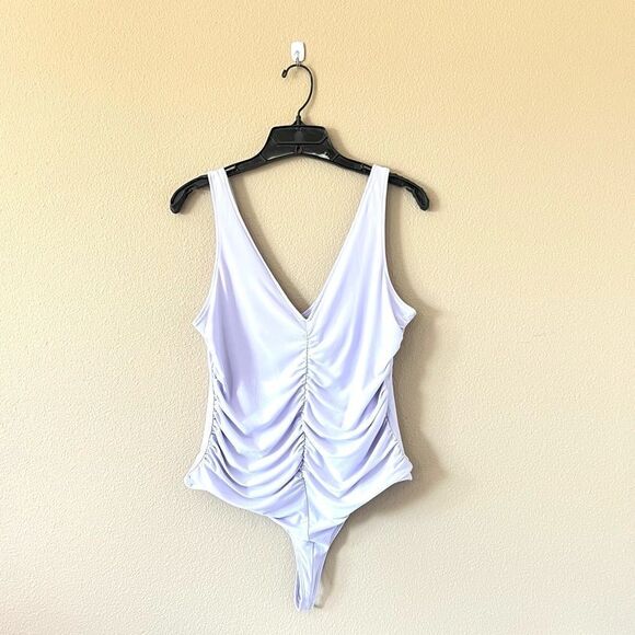 Leith Lavender Ruched Bodysuit - Picture 1 of 8